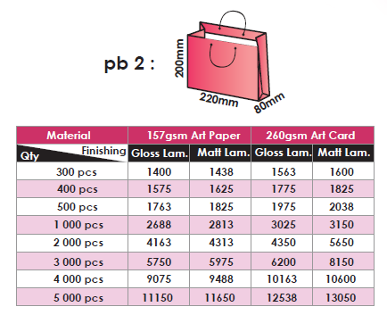 Full colour offset calendar and paper bag